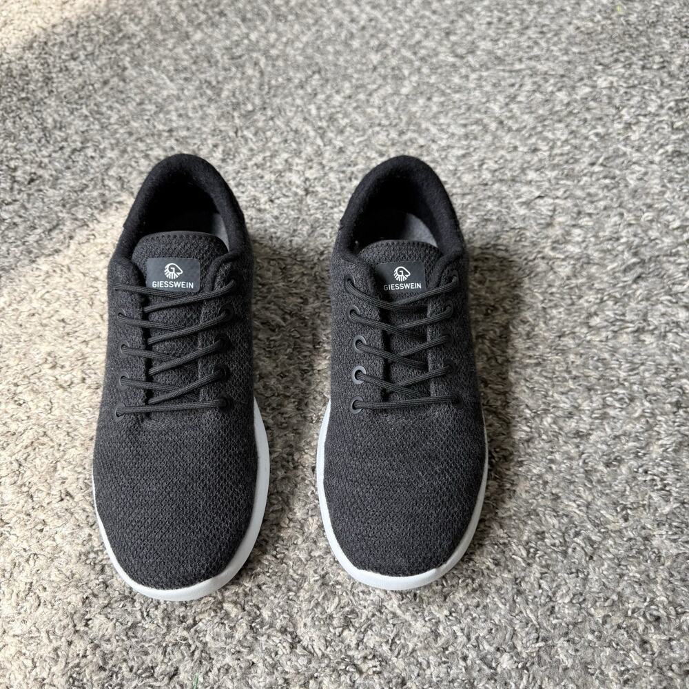 Giesswein Merino Runner Women Black Wool Sneakers EU 41 US 10 Comfort Shoes